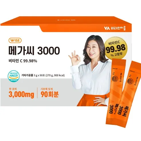 비타민마을 메가씨 3000 비타민C 분말 스틱  270g, 1개