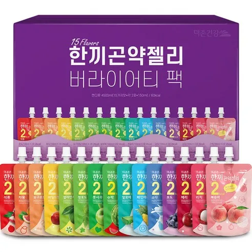 더존건강 한끼 곤약젤리 버라이어티 팩 150ml x 15종 x 2p 세트  4500ml, 1개