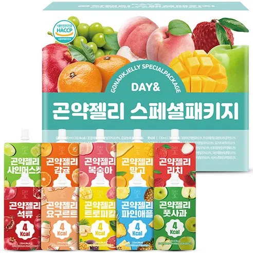 참앤들황토농원 데이앤 곤약젤리 스페셜 10종 x 3p 세트  3900ml, 1세트