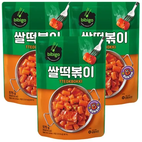 비비고 쌀떡볶이, 575g, 3개