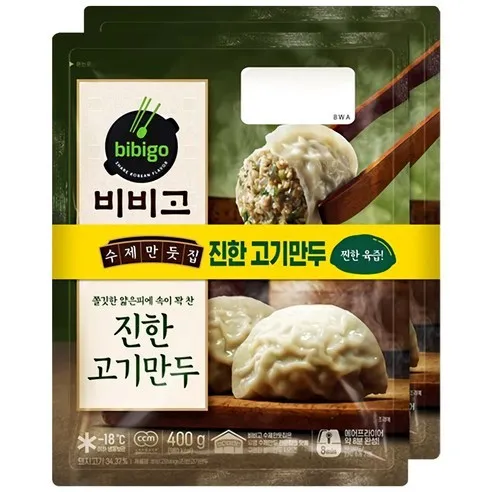 비비고 수제 진한고기 만두 400g, 400g, 2개