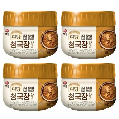 CJ제일제당 CJ 다담 청국장 양념 530g, 530g, 4개