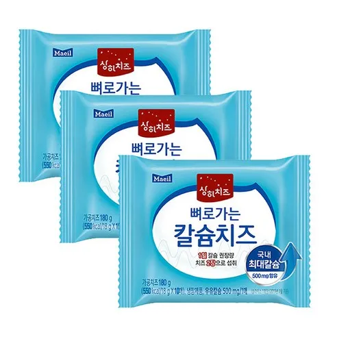 매일유업 상하치즈 뼈로가는 칼슘치즈 180gx3팩 (18gx30매), 180g, 3개