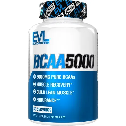 Evlution Nutrition BCAA 5000mg 캡슐, 240정, 1개