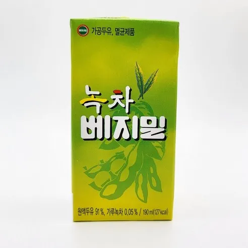 정식픔 녹차베지밀 두유팩, 190ml, 10개